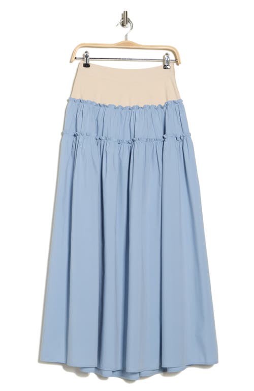 By Design Angel Maxi Skirt In Tapioca/cashmere Blue