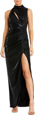 Mac Duggal High Neck Sleeveless Gown