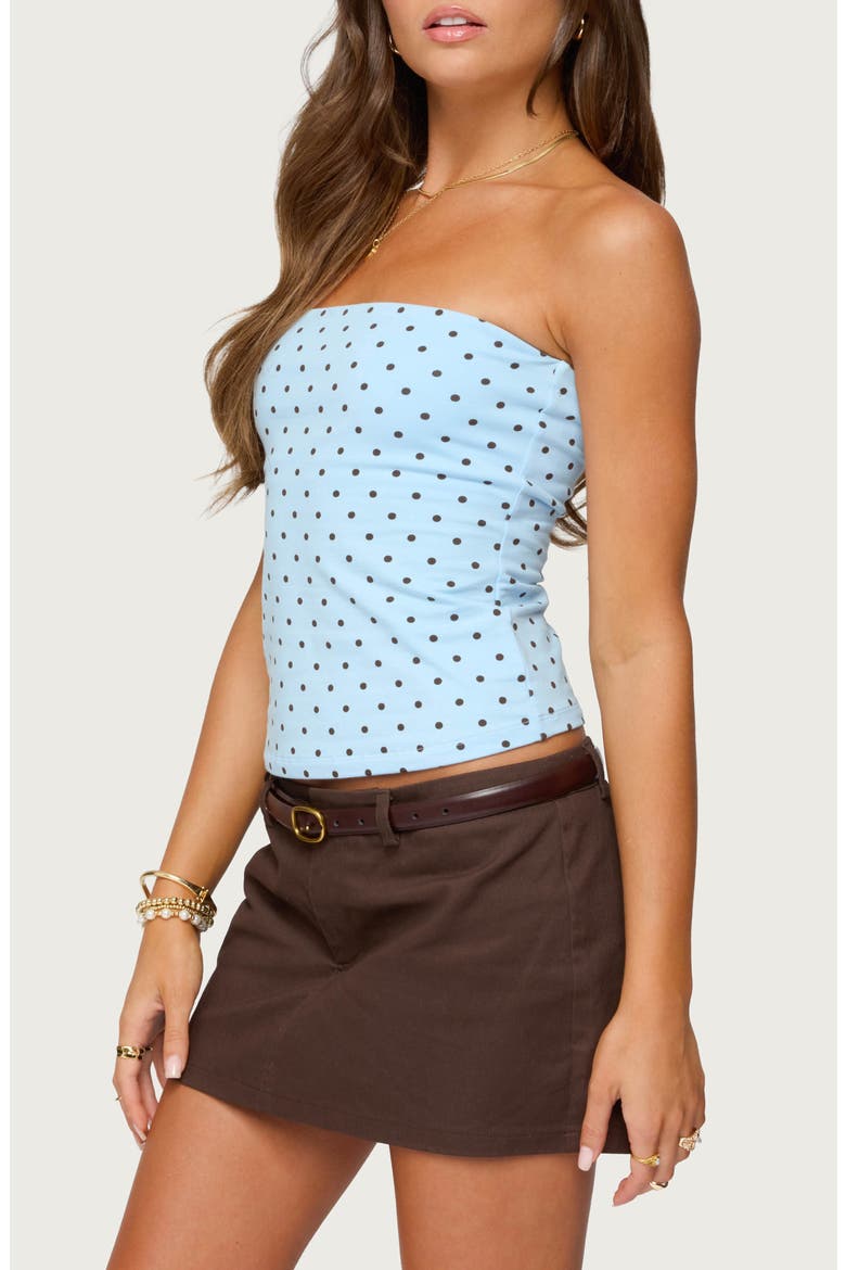 Polka Dot Tube Top, Alternate, color, LIGHT-BLUE