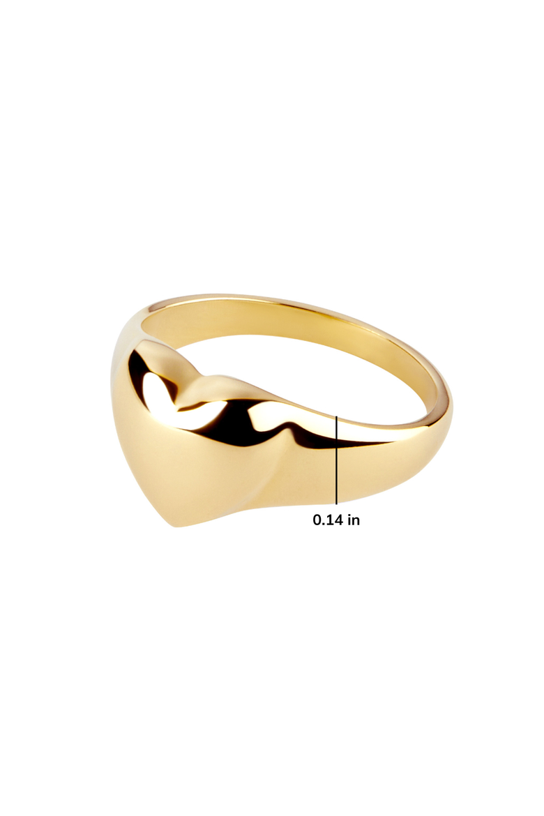 Heart Ring - Isla, Alternate, color, Gold