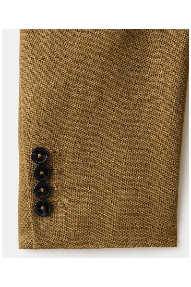 Double Breasted Linen Blazer, Alternate, color, OLIVE GREEN