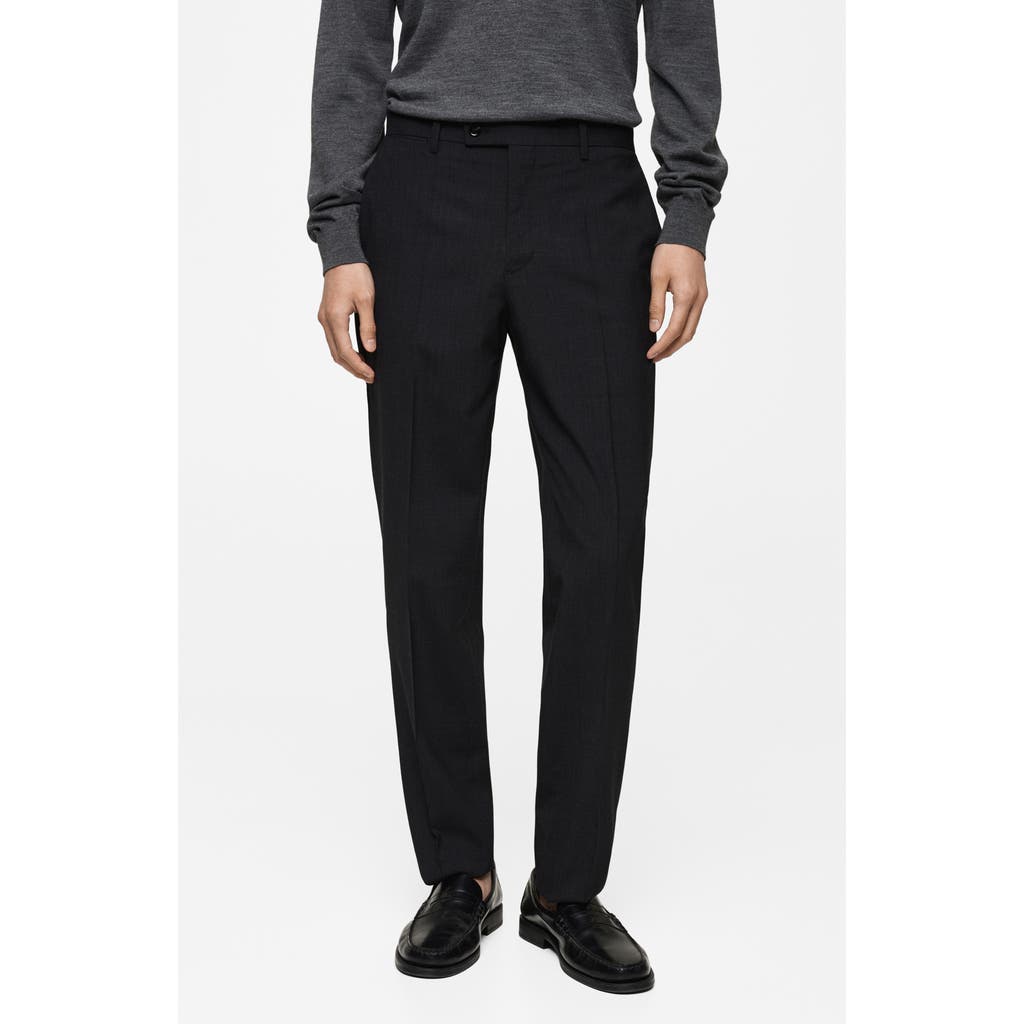 Mango Men's Virgin Wool Slim-fit Suit Pants In Grey