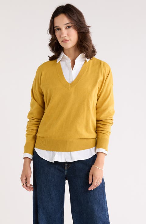 V-Neck Pullover Sweater