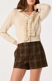 ASTR the Label Rosabell Lace Collar Cardigan