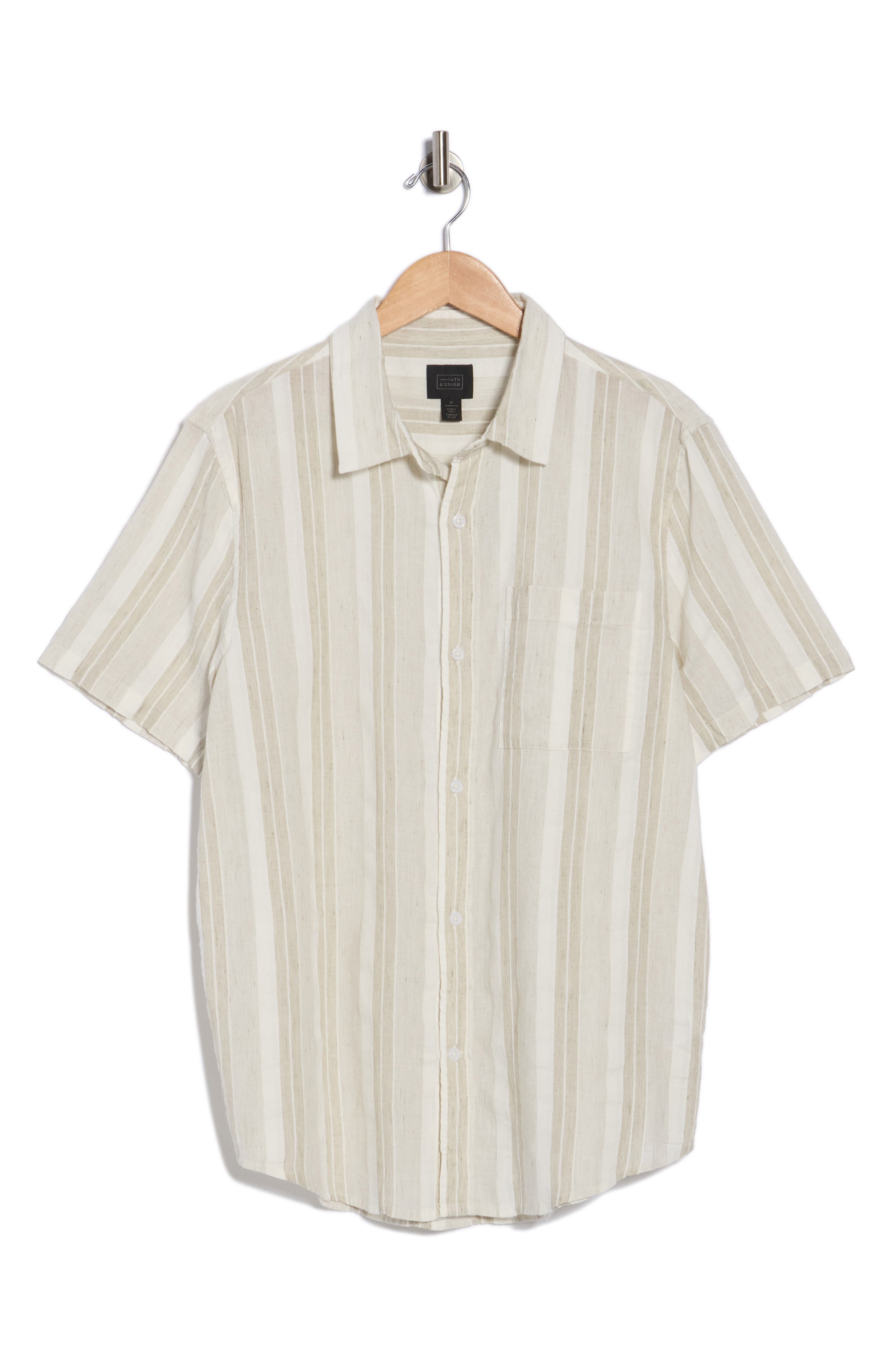 14th & Union Short Sleeve Woven Slub Shirt
