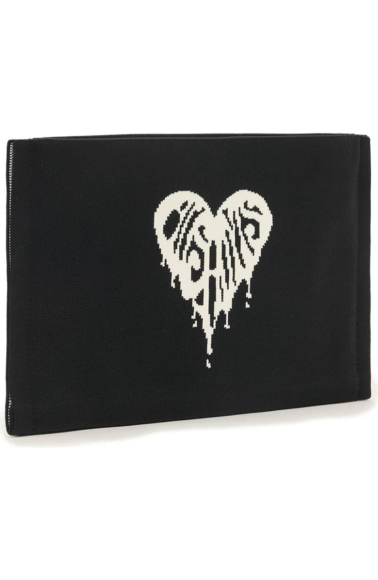 AllSaints Izzy Heart Clutch, Alternate, color, Black