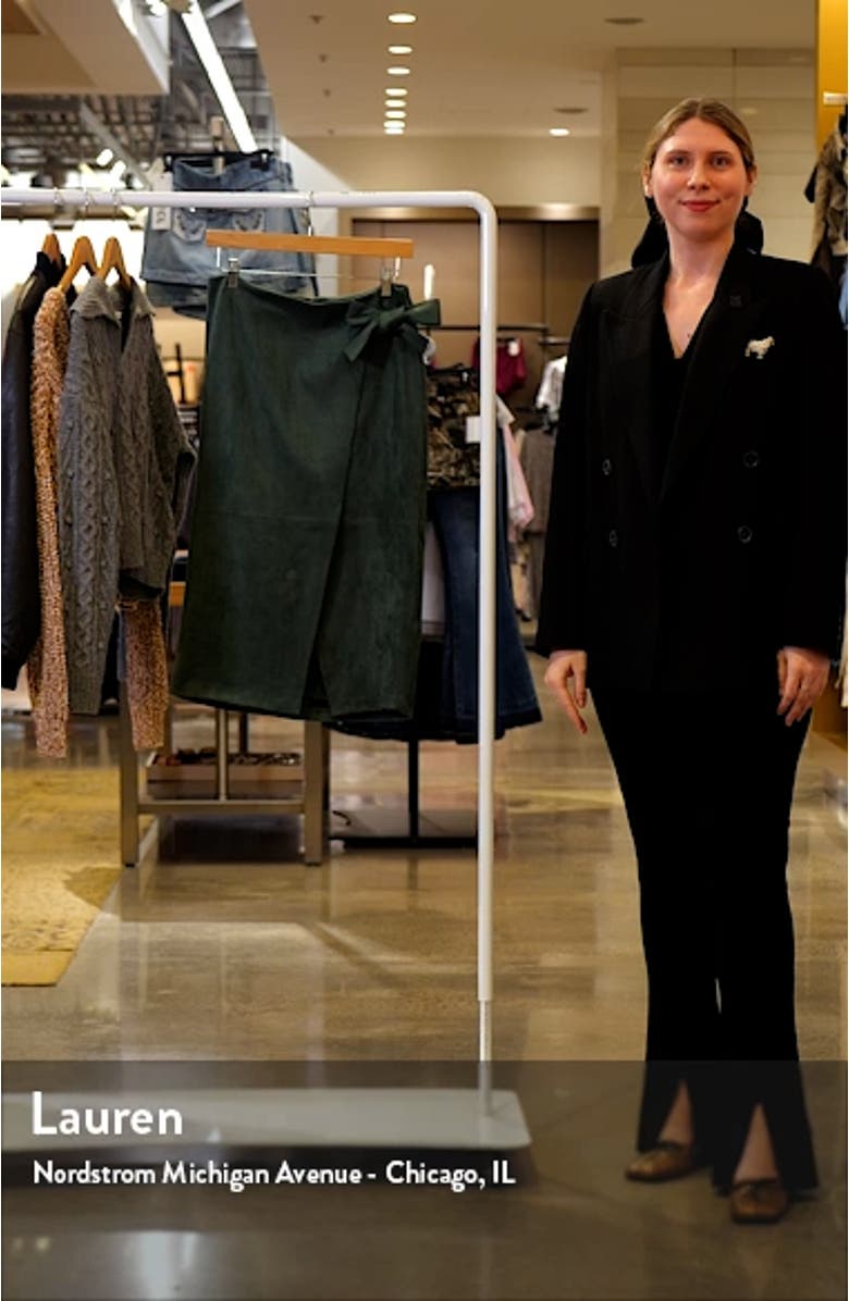 The Danica Faux Wrap Faux Suede Skirt, sales video thumbnail