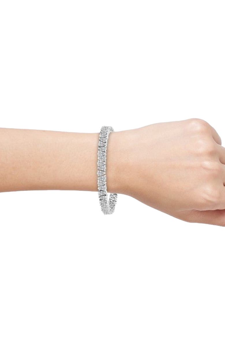 Bliss Diamond 10Ct Pear Shape Diamond Tennis Bracelet Wide 14k Gold Lab Grown, Alternate, color, 