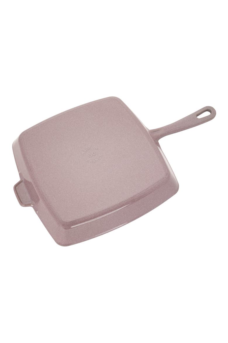 12-Inch Square Enameled Cast Iron Grill Pan, Alternate, color, LILAC