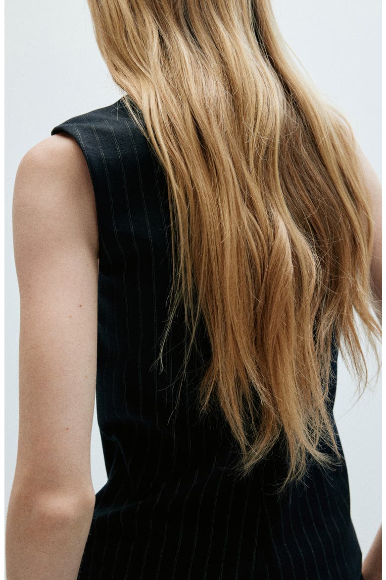 Pinstriped Boat Neck Top, Alternate, color, NAVY