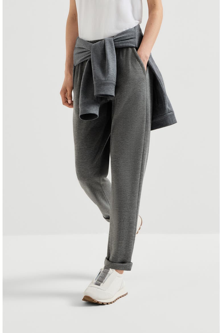 Interlock trousers, Alternate, color, Dark Grey