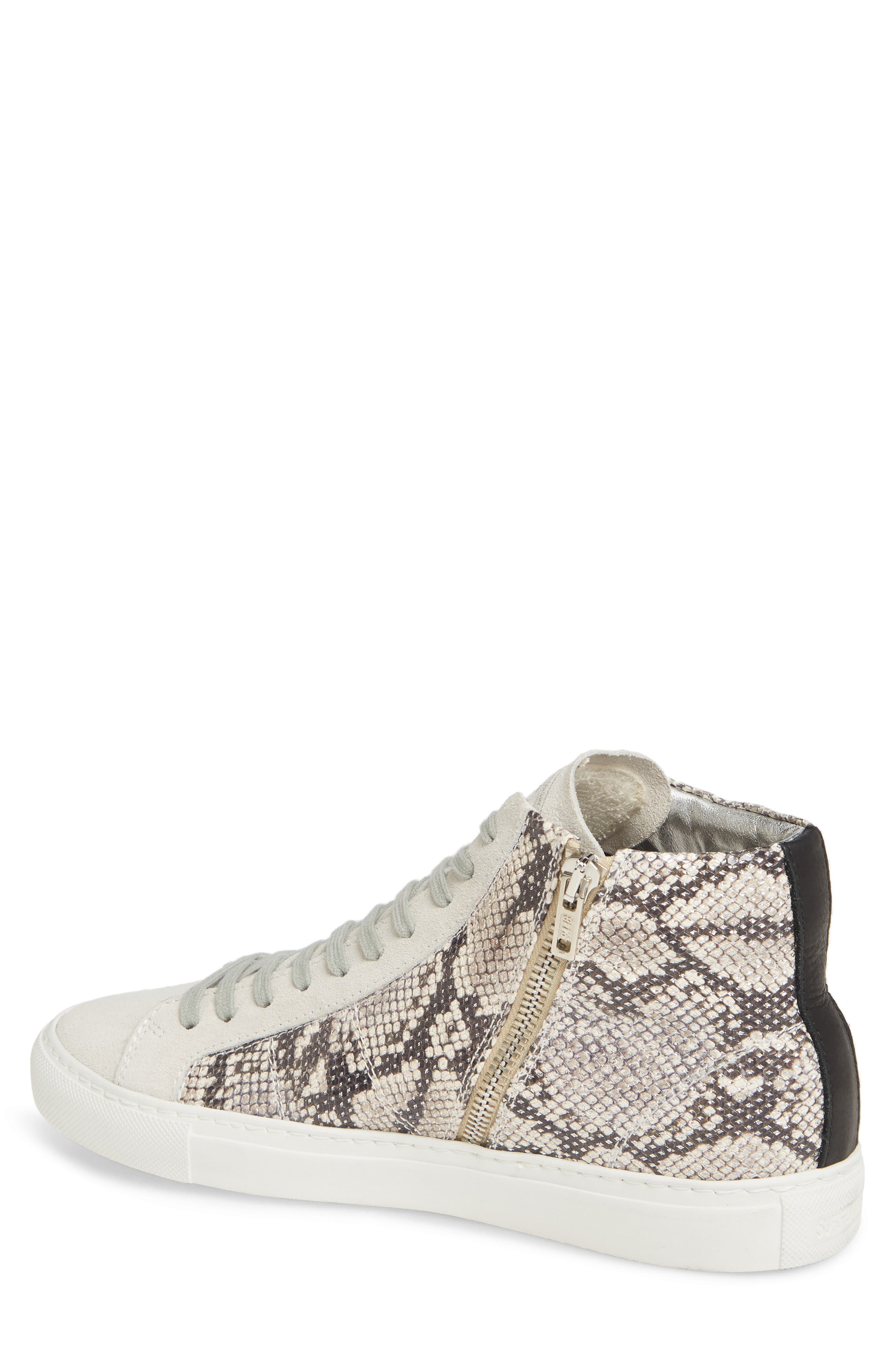 P448 Star Snakeskin Embossed Leather High Top Sneaker, Alternate, color, 