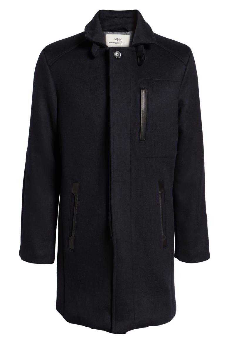 Kilo Slim Fit Wool Blend Coat, Alternate, color, NAVY