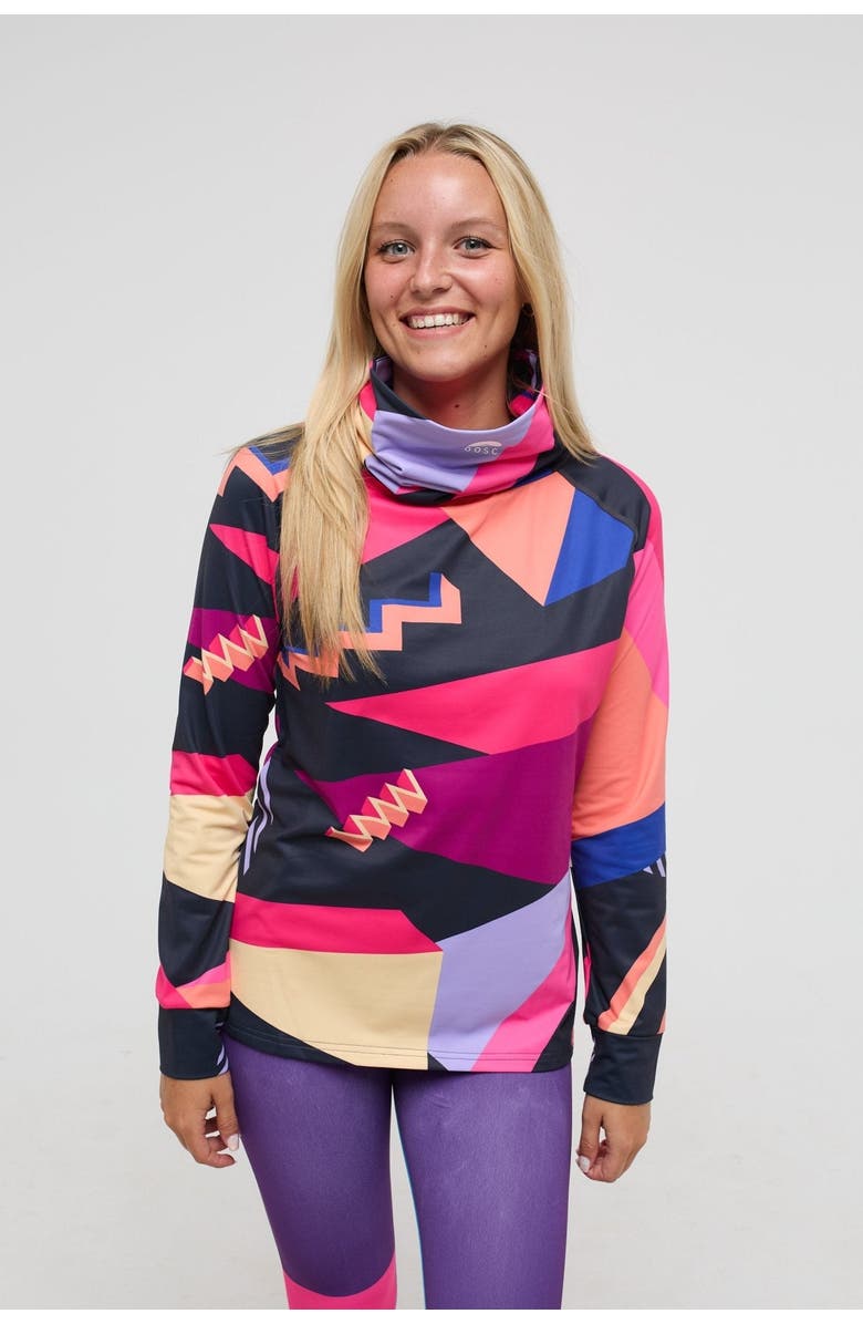 OOSC High Neck Baselayer Top Hotstepper - Women's, Main, color, Multi-Colour