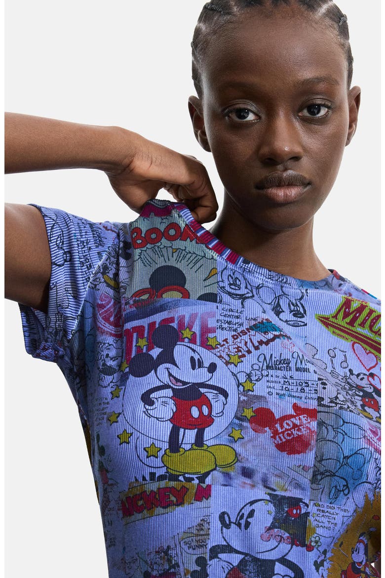Print Rib Top, Alternate, color, LIGHT GRAY