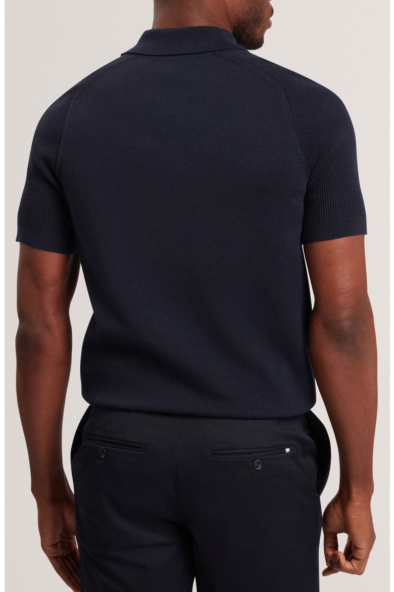 Otiso Cotton & Wool Polo, Alternate, color, NAVY