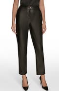 Donna Karan New York Faux Leather Ankle Slim Fit Pants