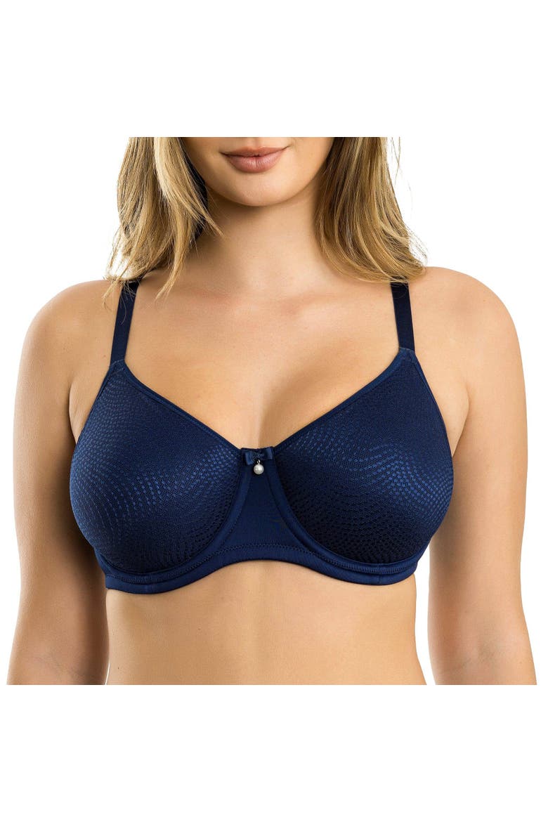 Pearl Non-padded Seamless Minimizer Bra, Main, color, Navy