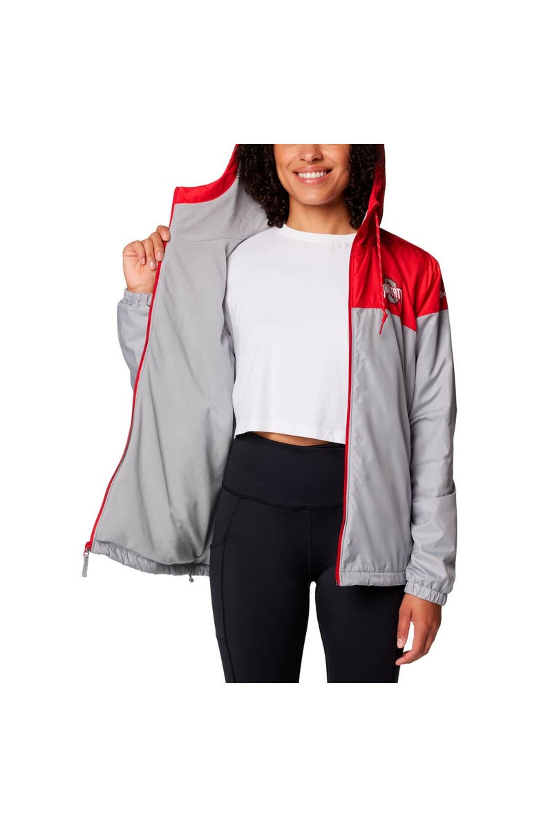 Columbia Women's Columbia Scarlet/Gray Ohio State Buckeyes Flash Forward Full-Zip Hoodie Windbreaker Jacket, Alternate, color, 