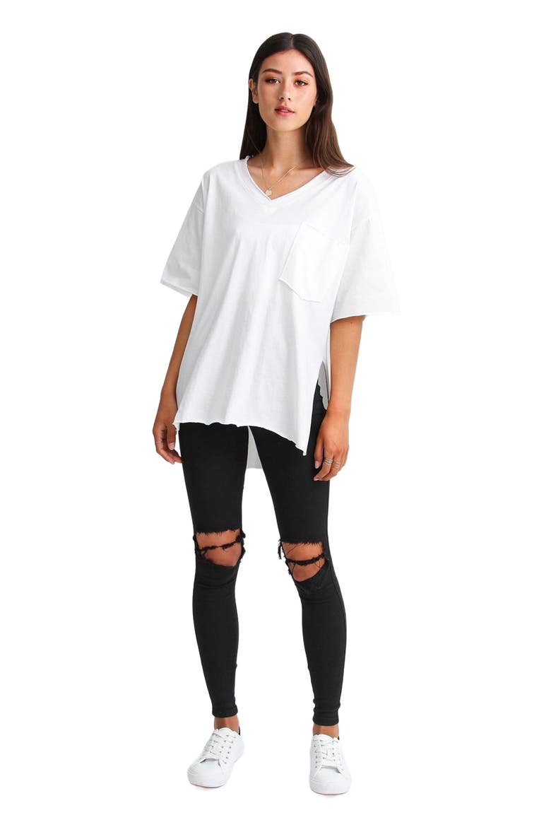 Brave Soul Oversized T-Shirt, Main, color, White