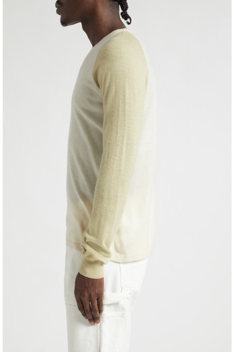Colorblock Raglan Sleeve Cashmere Sweater, Alternate, color, CHALK/ FADED BEIGE