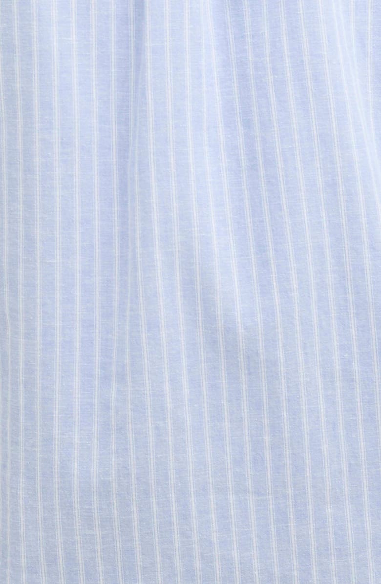 Barbour Nelson Stripe Short Sleeve Linen & Cotton Button-Up Shirt, Alternate, color, Blue