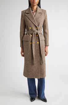 Kolina Double Breasted Wool Blend Coat