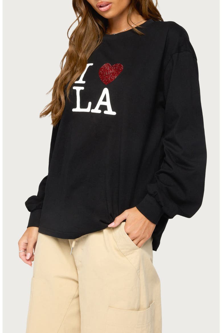 Loving LA Graphic T-shirt, Alternate, color, BLACK