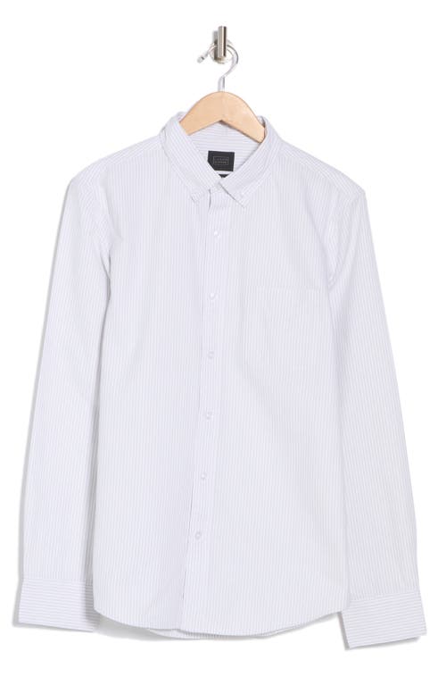 14th & Union Stripe Oxford Button-down Shirt In Grey Silk Oxford Stripe