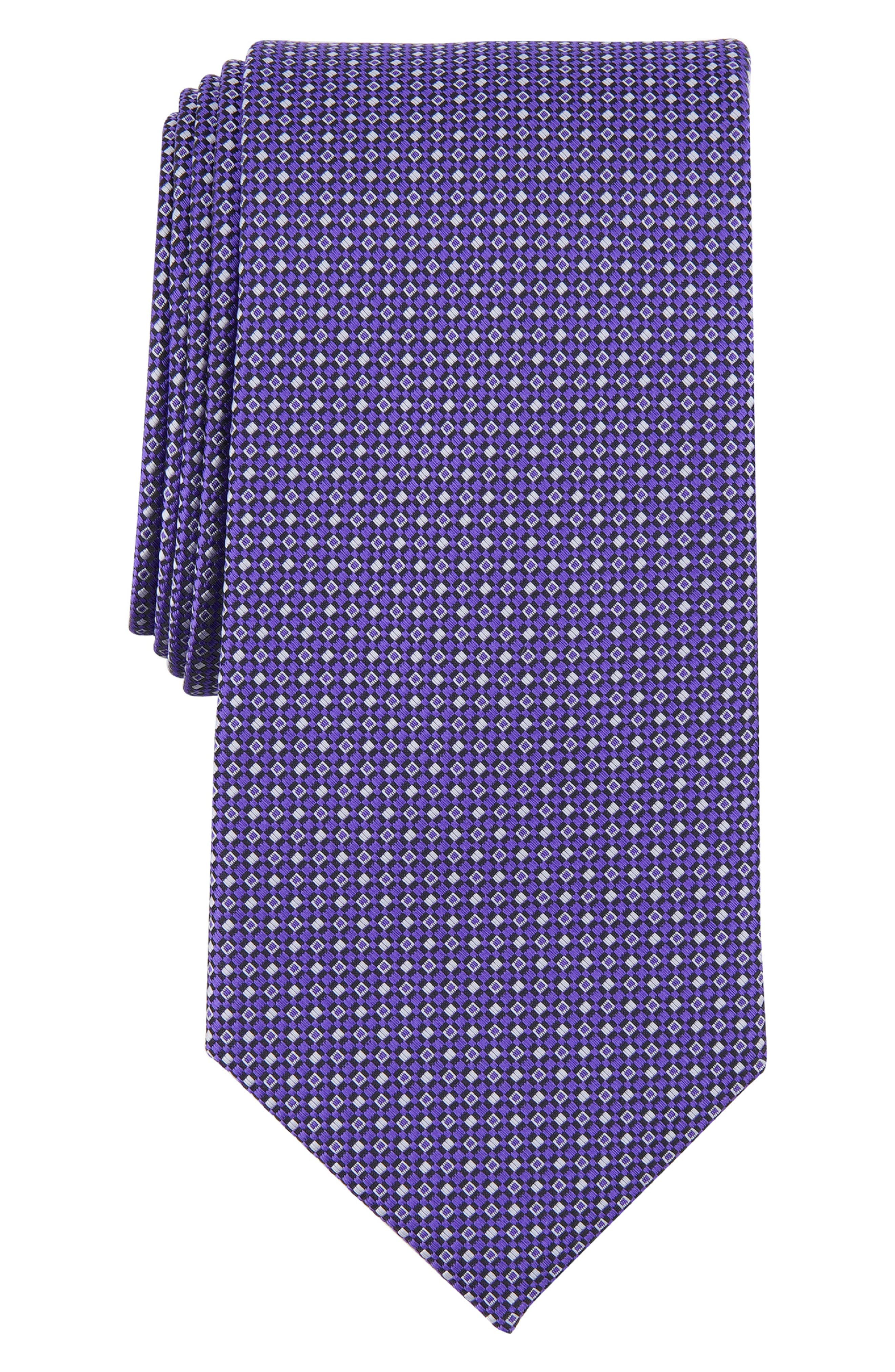SAVILE ROW CO Granby Micro Grid Silk Blend Tie (Men) | Nordstromrack