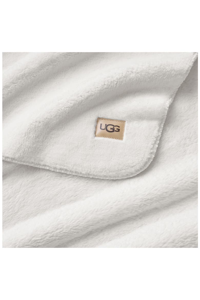 Sage Plush Throw Blanket, Alternate, color, SNOW