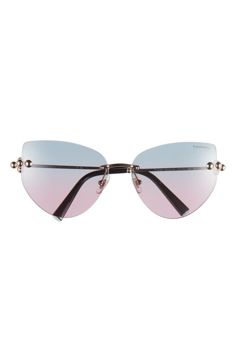 Tiffany & Co. 60mm Gradient Butterfly Sunglasses, Main, color, 