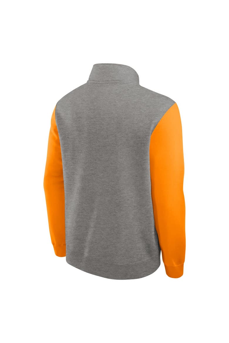 Men's Nike Heather Gray/Tennessee Orange Tennessee Volunteers Club Fleece Half-Zip Pullover, Alternate, color, Heather Gray