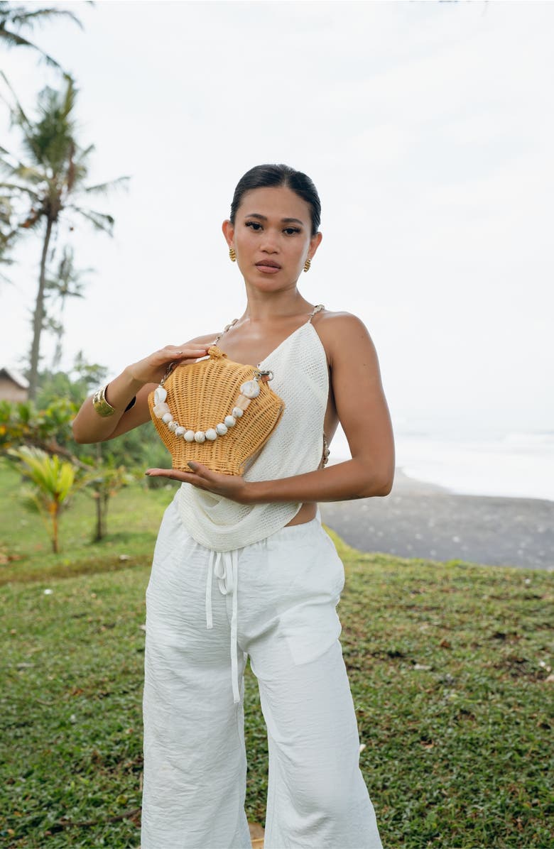 Jelavu Shellie Shell Basket Bag, Alternate, color, Marble Natural