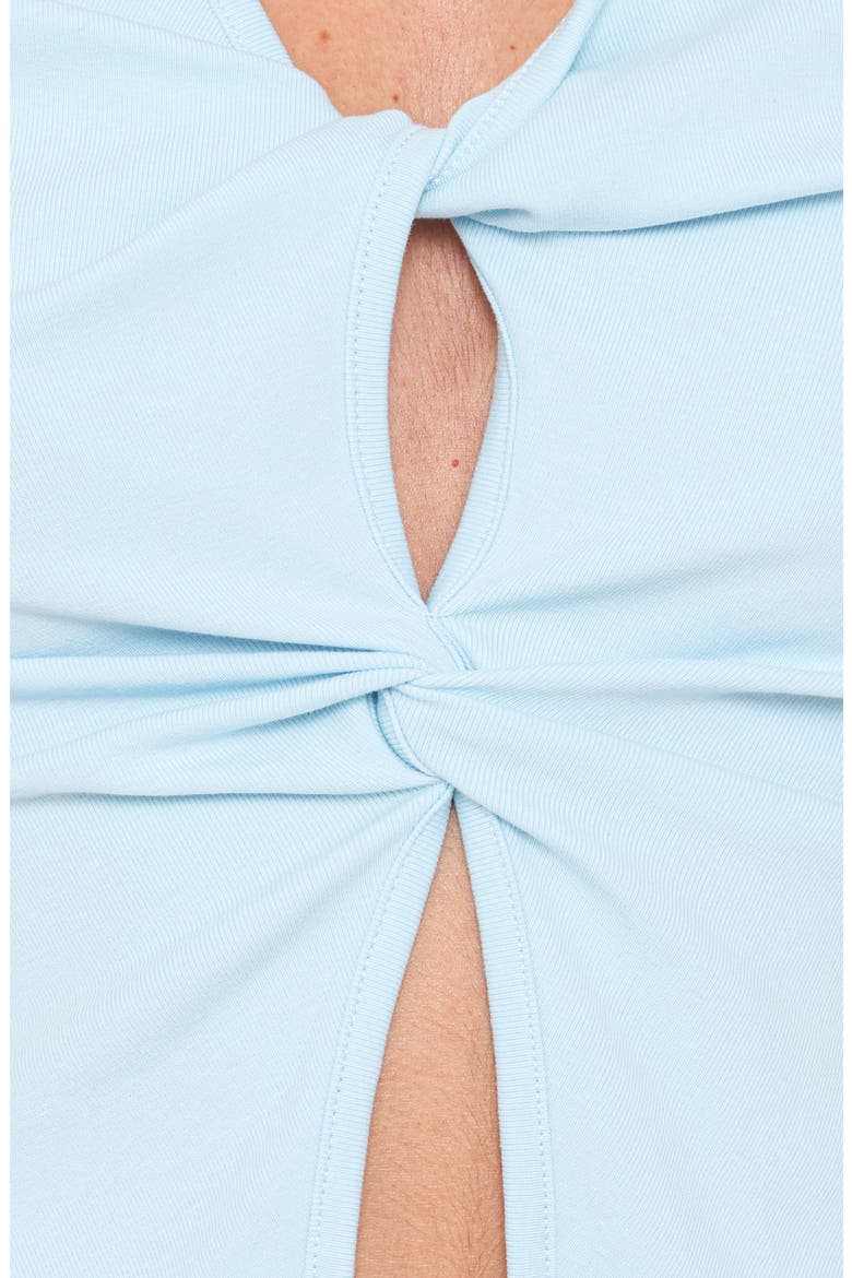 Emmeline Twist Front Top, Alternate, color, PALE BLUE