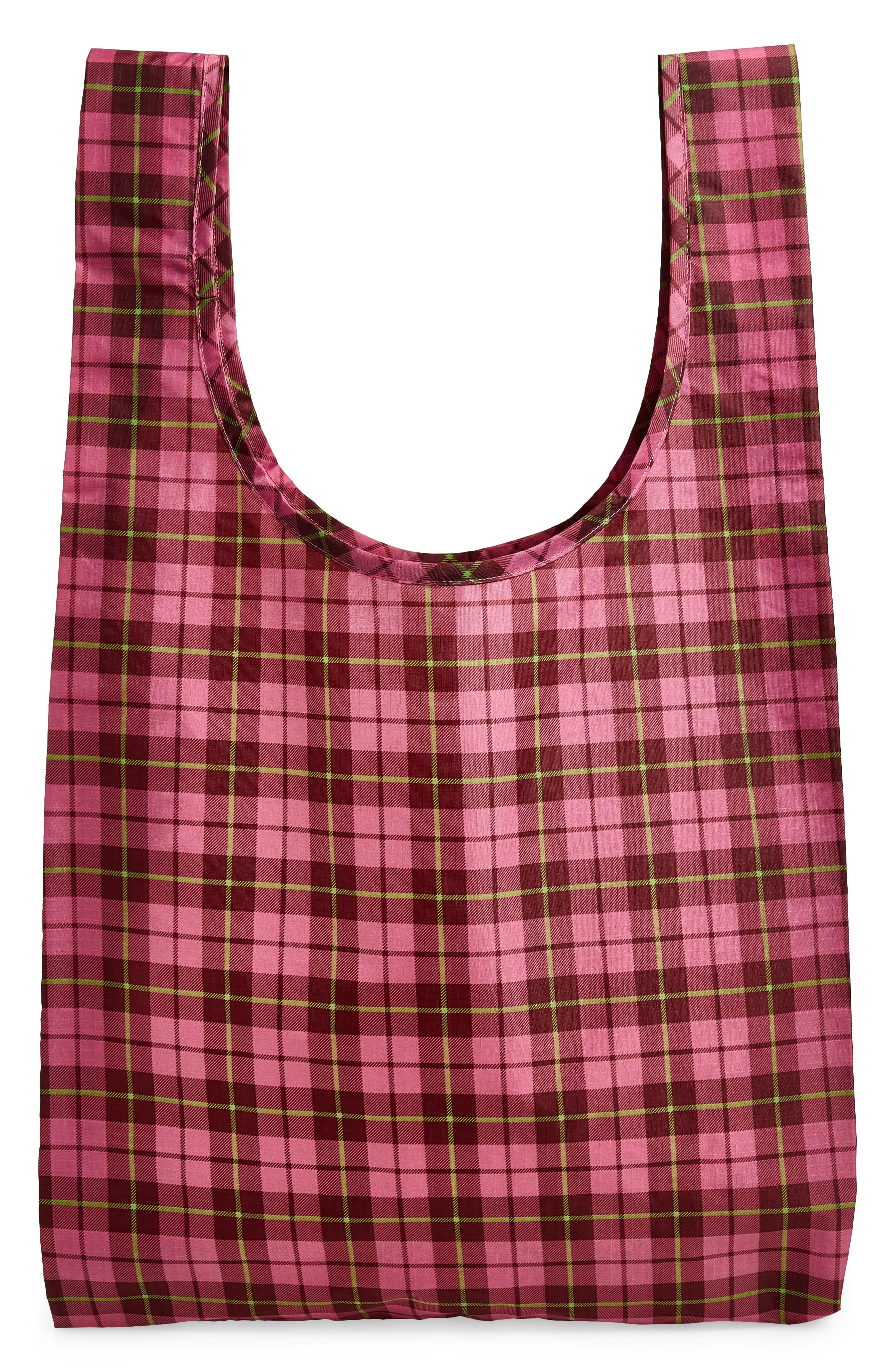 Standard Baggu Bag, Alternate, color, AZALEA PINK TARTAN