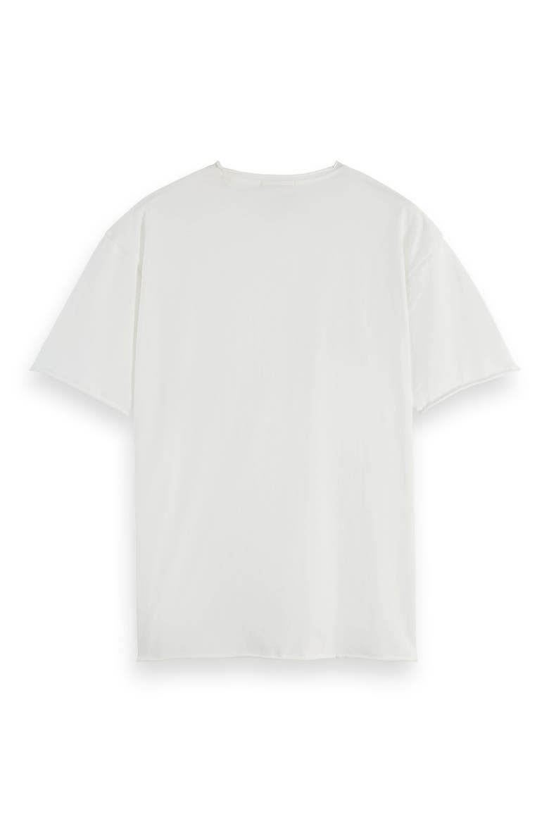 Raw Edge Cotton T-Shirt, Alternate, color, BRIGHT WHITE