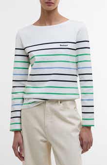Barbour Hawkins Stripe Long Sleeve Cotton Top