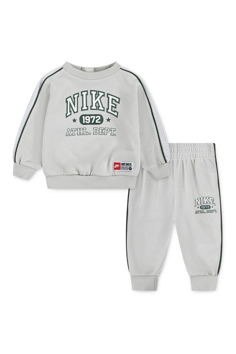 Essential Fleece Sweatshirt & Joggers Set, Main, color, LIGHT BONE
