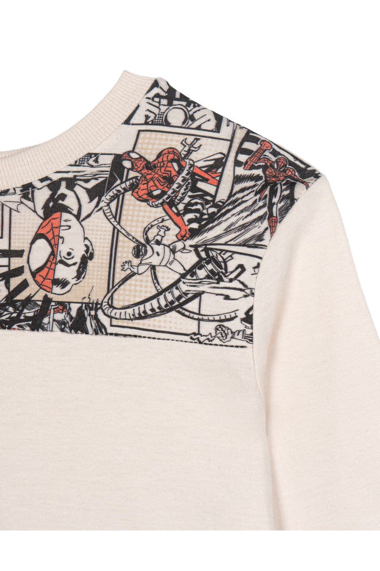 Spider-Man 2-Piece Long Sleeve T-Shirt Set, Alternate, color, Peach Ivory