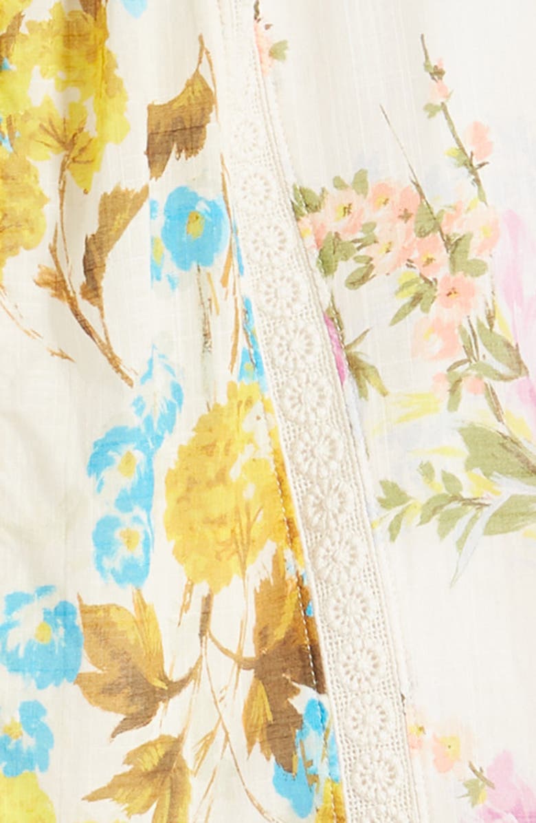 Zimmermann Kids' Halcyon Spliced Floral Print Halter Neck Dress, Alternate, color, 