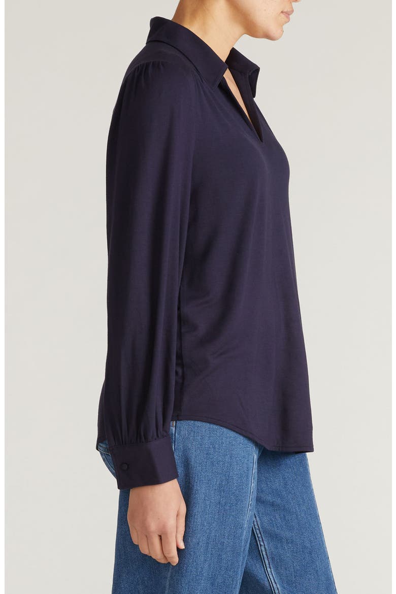Moore Liquid Jersey Popover Top, Alternate, color, MIDNIGHT BLUE