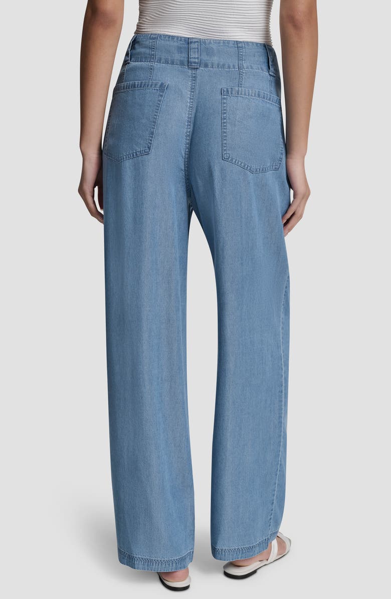 DKNY 5-Pocket Wide Leg Pants, Alternate, color, Stream