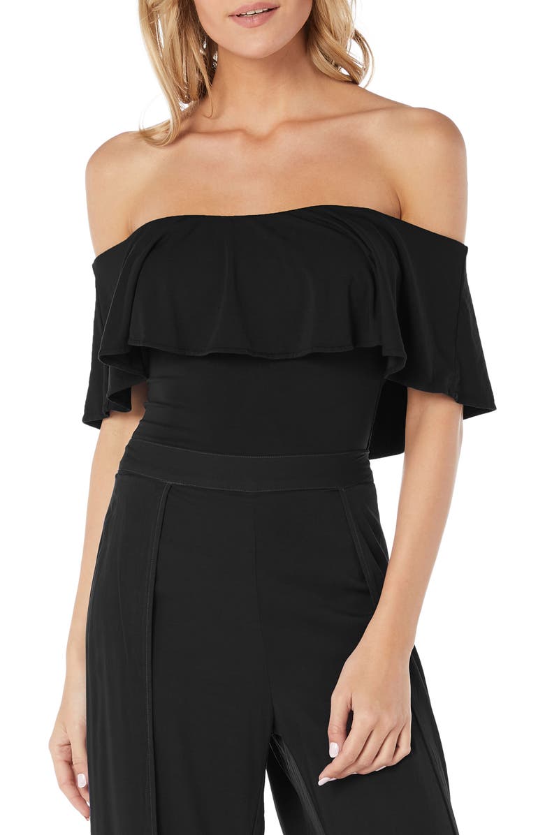 Michael Stars Ruffled Bodysuit, Alternate, color,