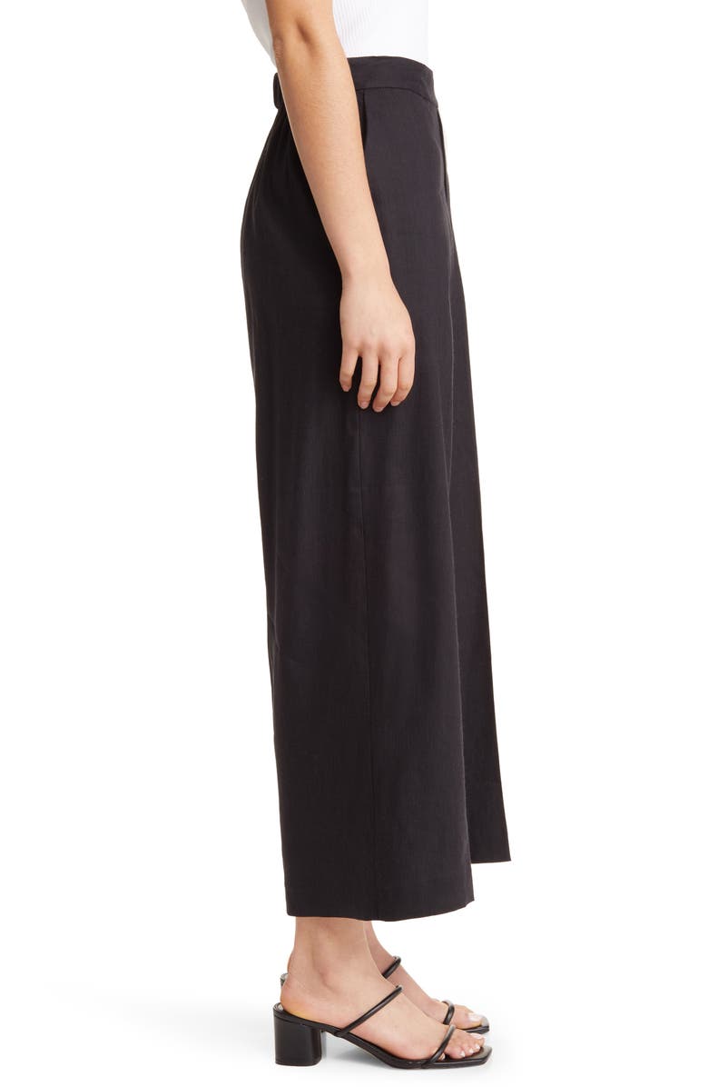 Nordstrom Wide Leg Crop Linen Blend Pants, Alternate, color,