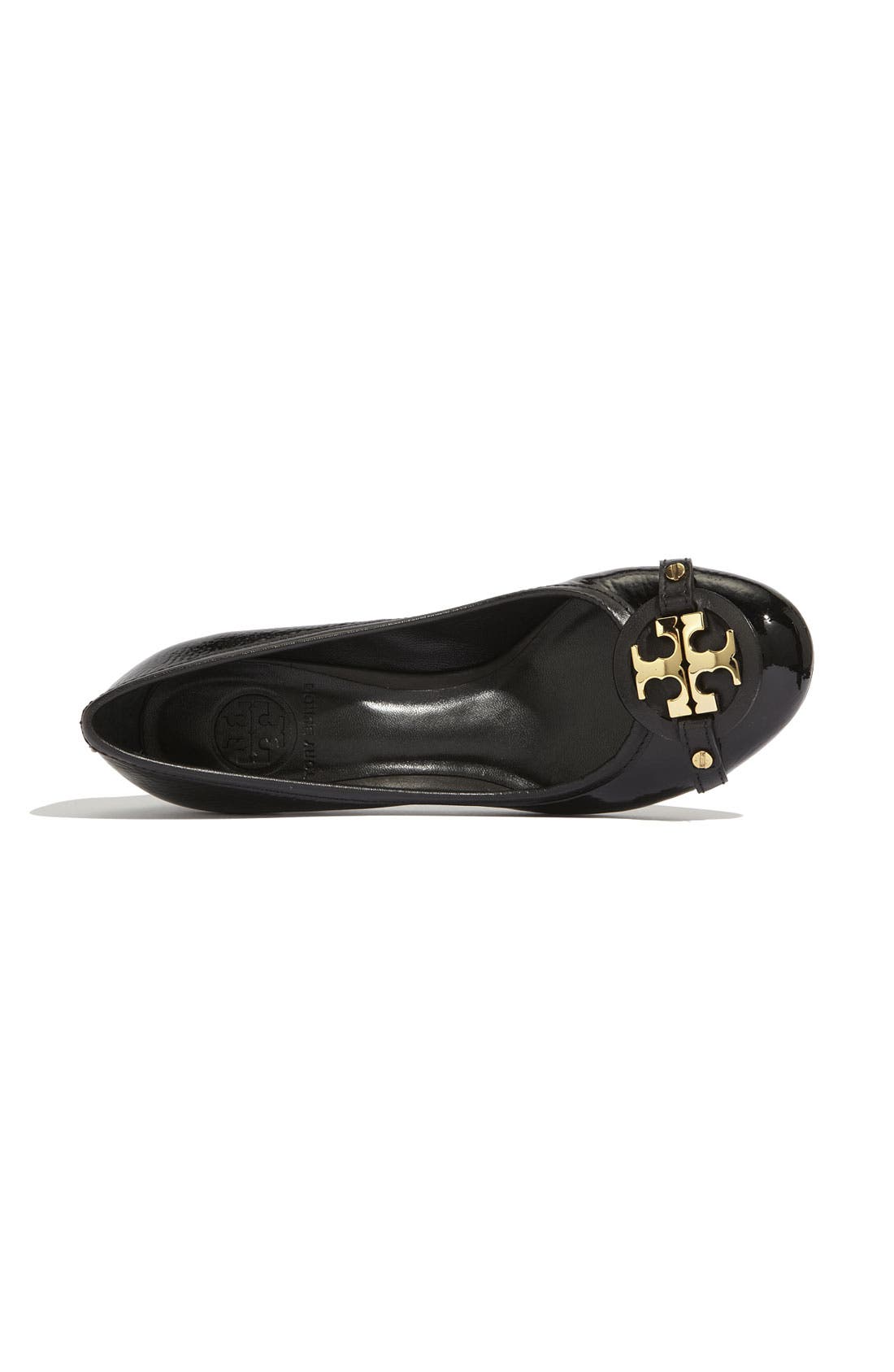 'Aaden' Mid Heel Pump, Alternate, color, BLACK