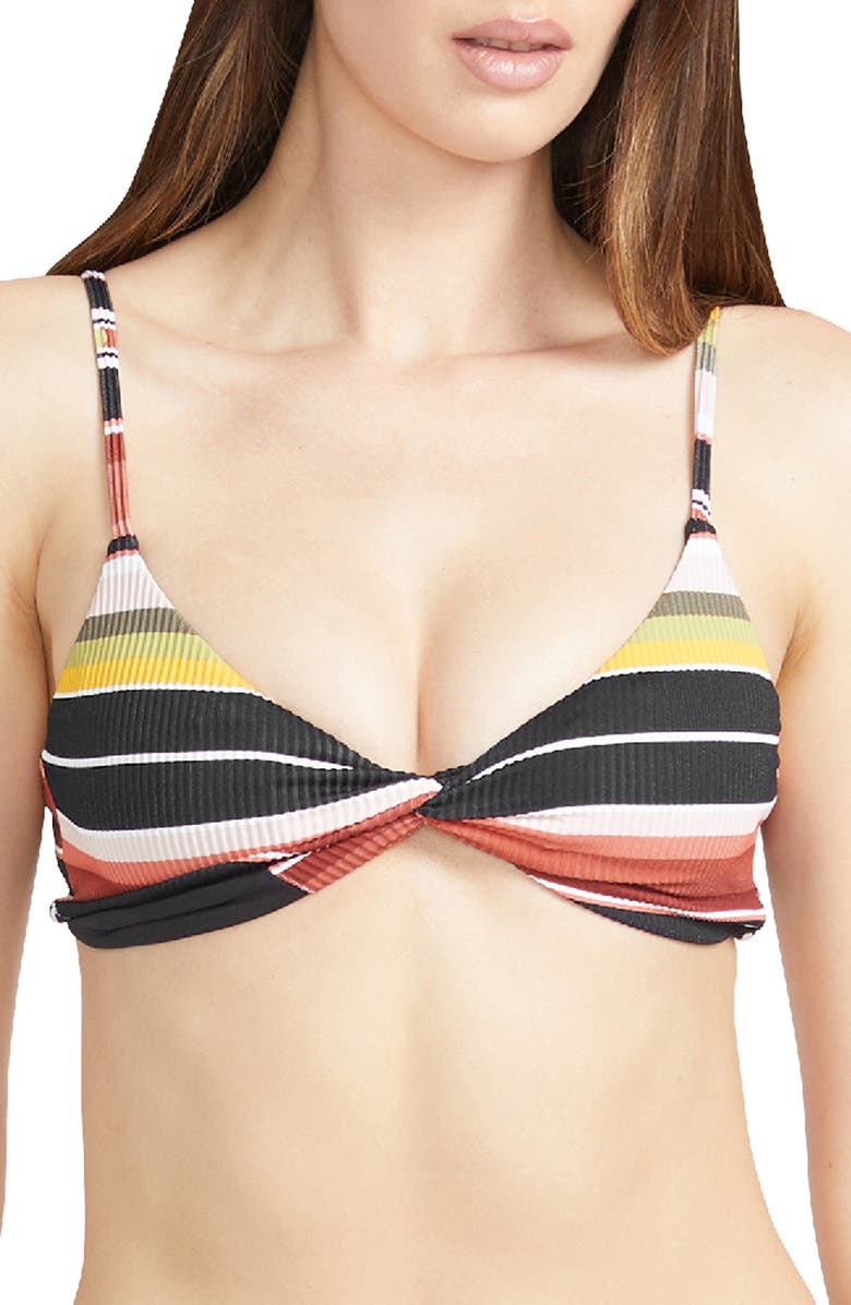 Volcom Beach Trip Twist Swim Top, Main, color, 