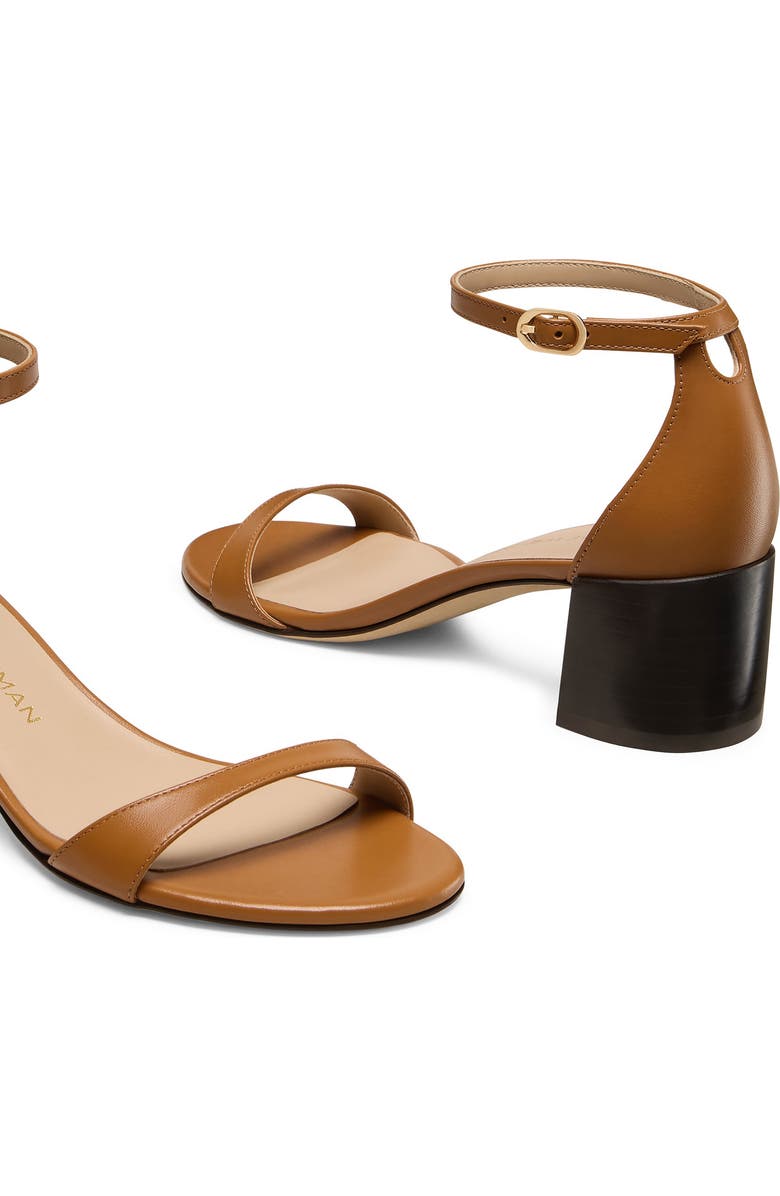 Stuart Weitzman Nudist Block Heel Sandal, Alternate, color, Macchiato/ Dark Brown