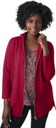 Jessica London Stretch Cotton Zip Front Hi Low Jacket