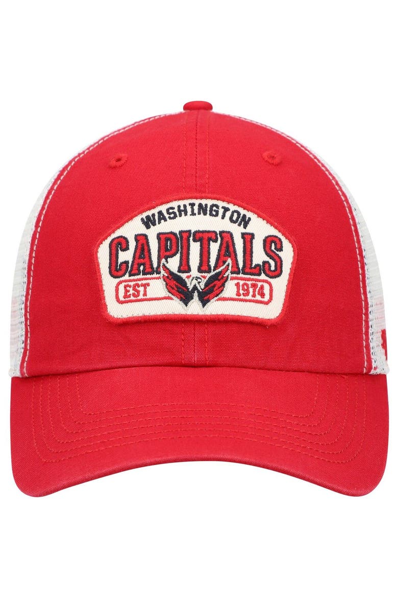 Men's '47 Red Washington Capitals Penwald Trucker Snapback Hat, Alternate, color, Red